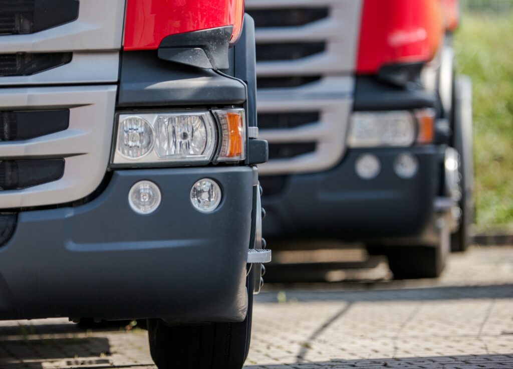Semi Truck Parking Lot
